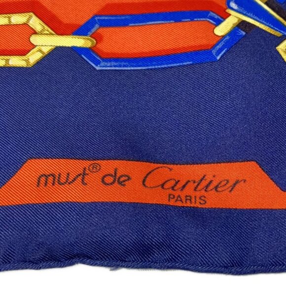 Auth Cartier - Pink Orange Multi Scarf - Picture 4 of 7